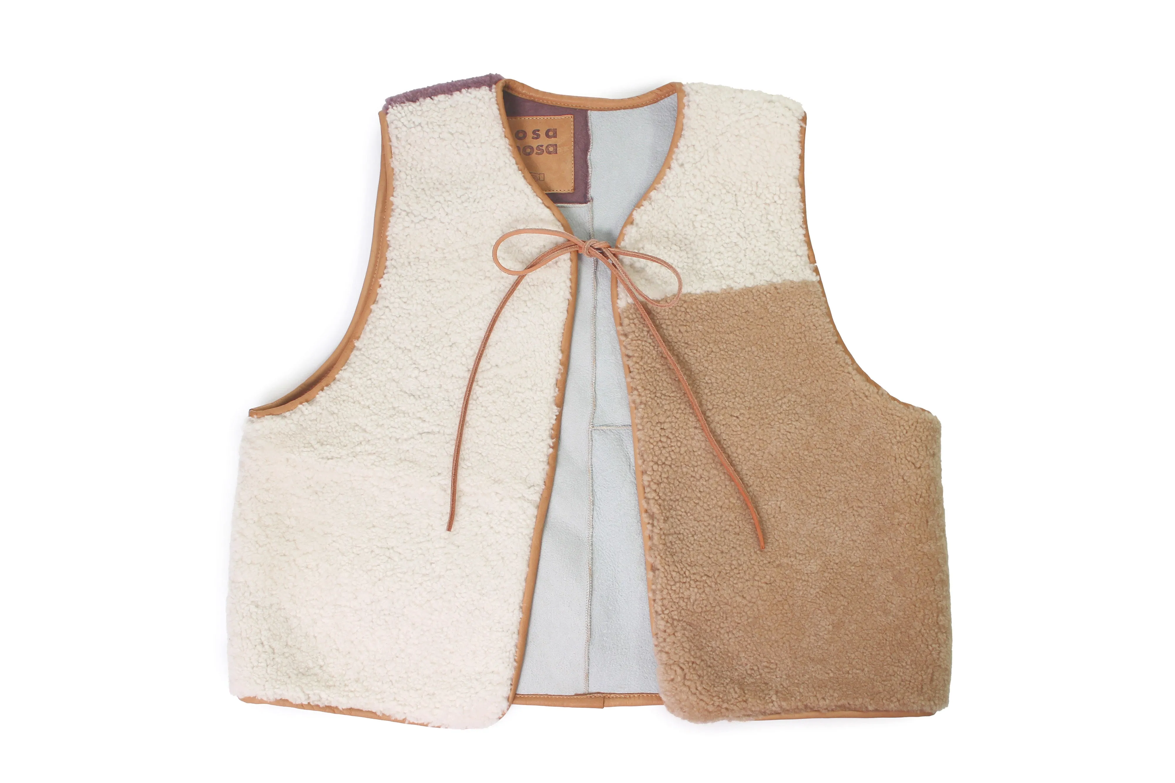 Gilet Vest PATCHWORK   Natural Lila