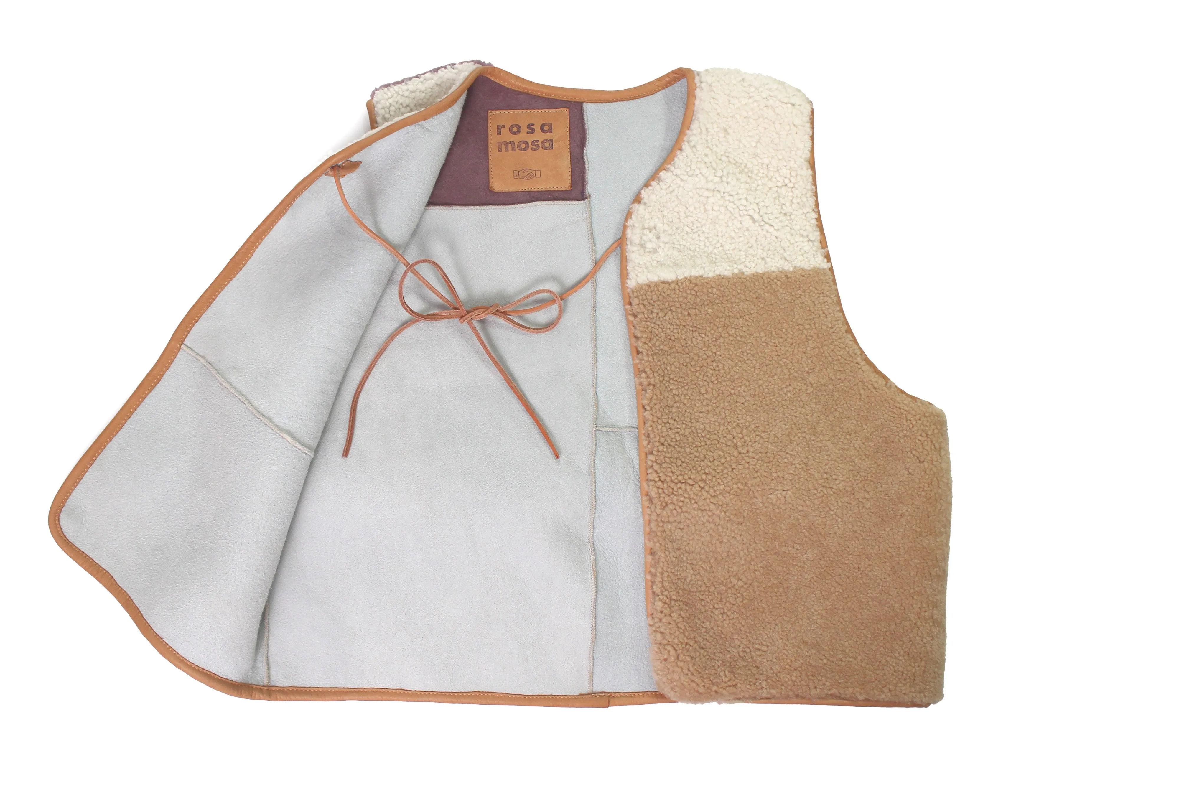 Gilet Vest PATCHWORK   Natural Lila