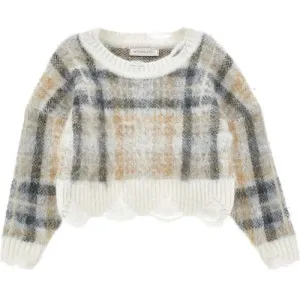 Girls Cream Wool Sweater