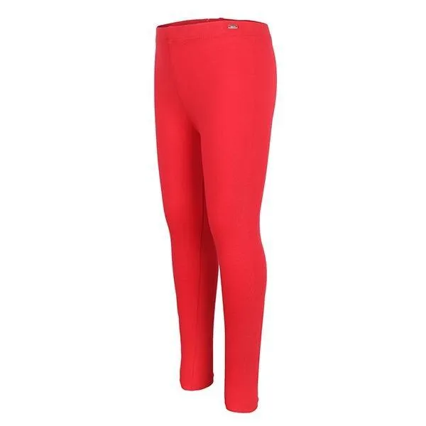 GIRLS LONG BASIC LEGGINGS - RED