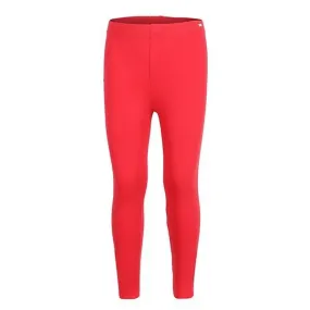 GIRLS LONG BASIC LEGGINGS - RED