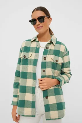 Green and Cream Buffalo Check Updated Bailey Shacket