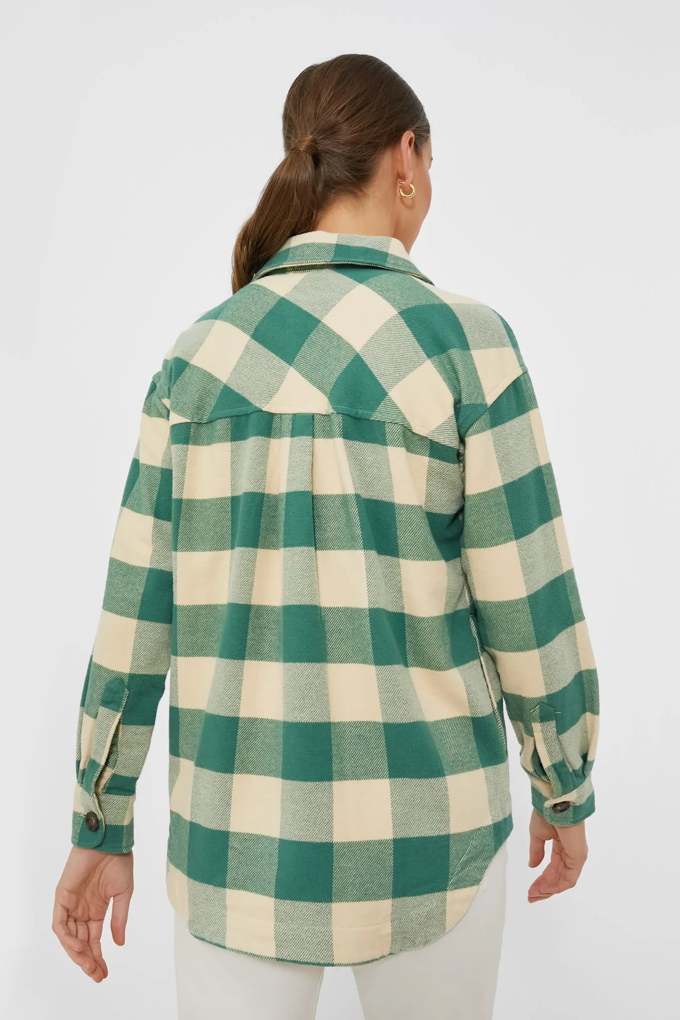 Green and Cream Buffalo Check Updated Bailey Shacket