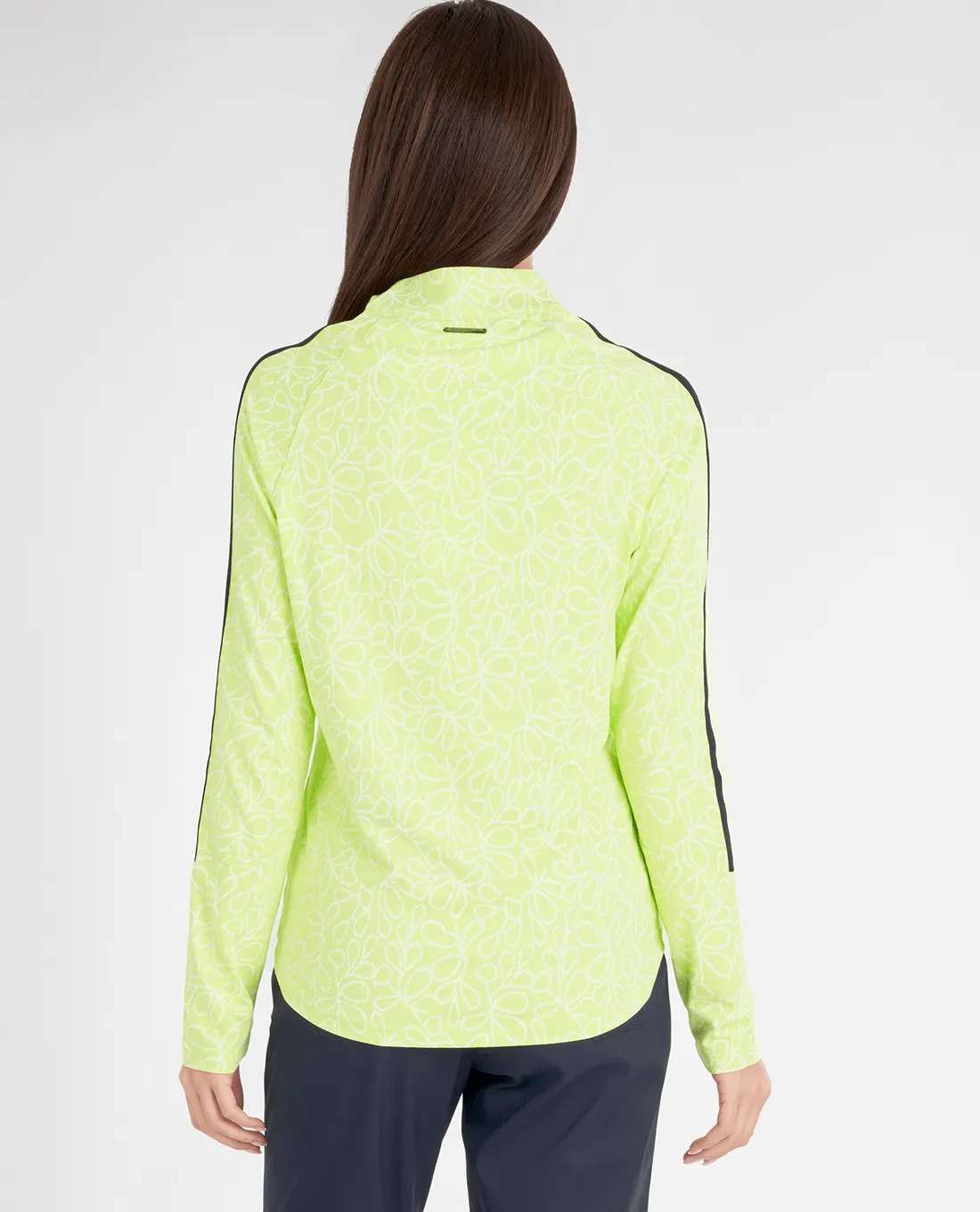 GREEN LAMB Mae Printed Zip Neck 046 Soft Lime