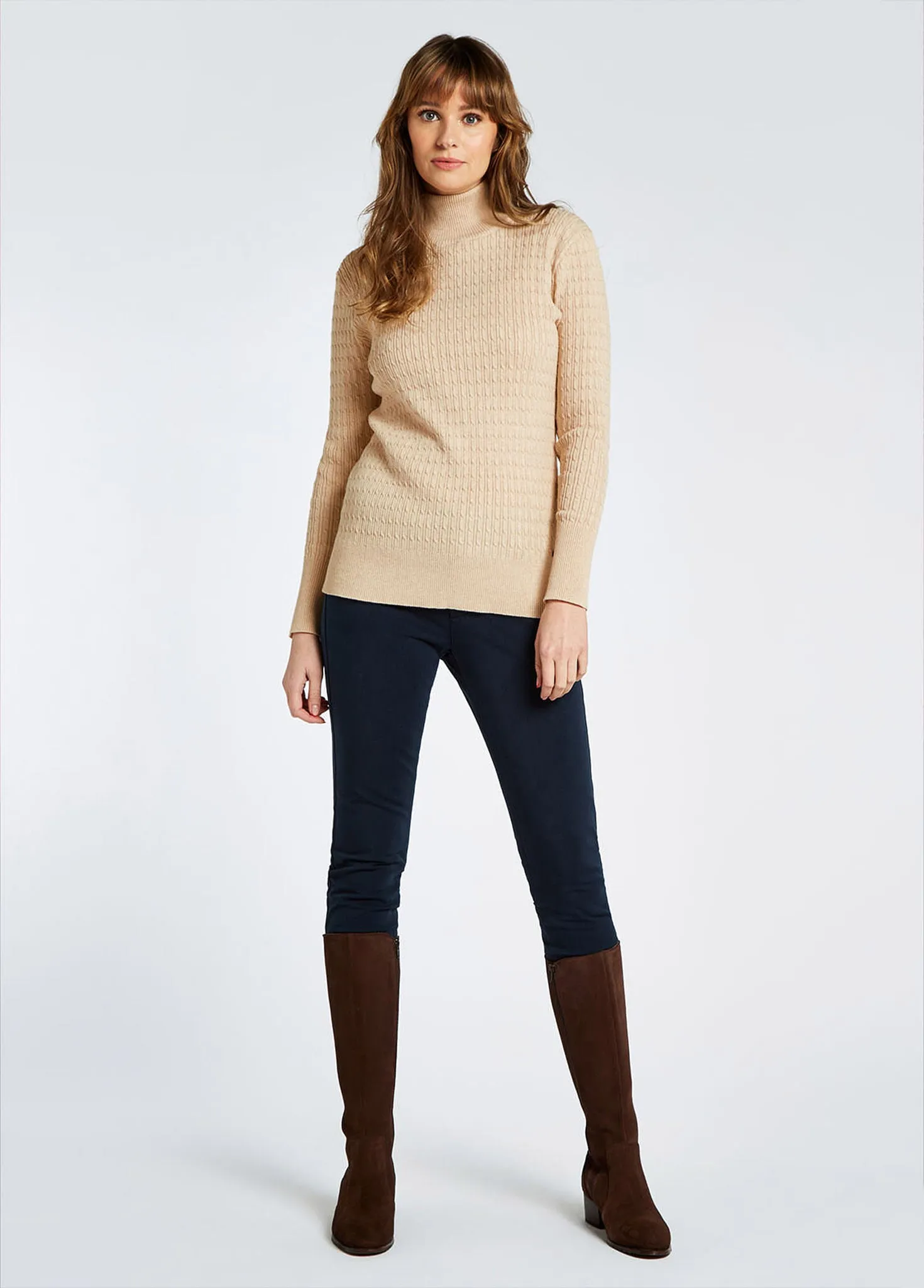 Hacketstown Funnel Neck Sweater - Oyster