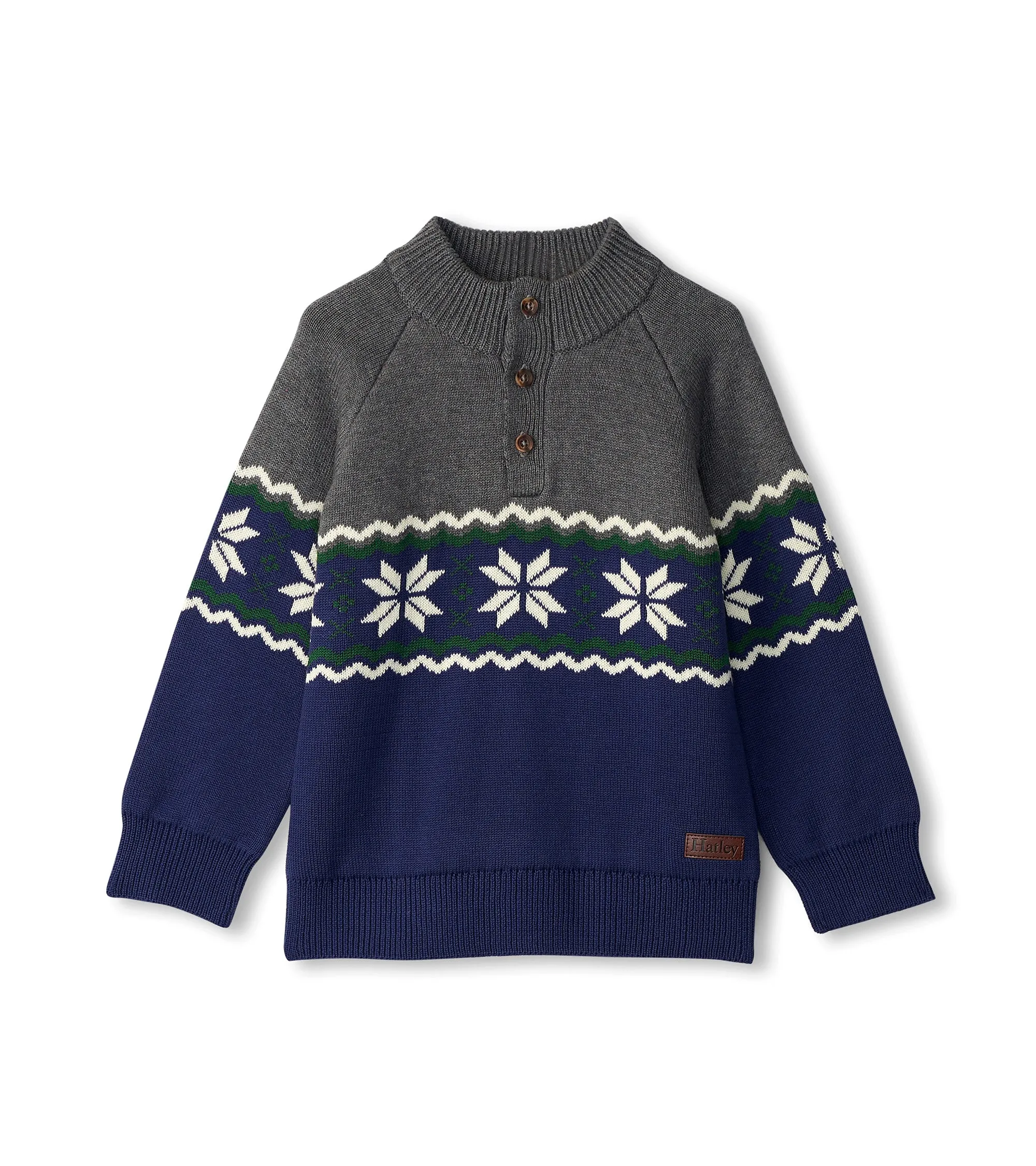 Hatley Winter Knit Mockneck Sweater - Navy