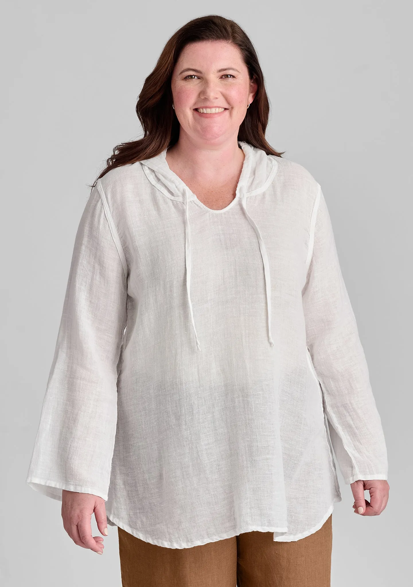 Hooded Tunic - Linen Shirt - FINAL SALE