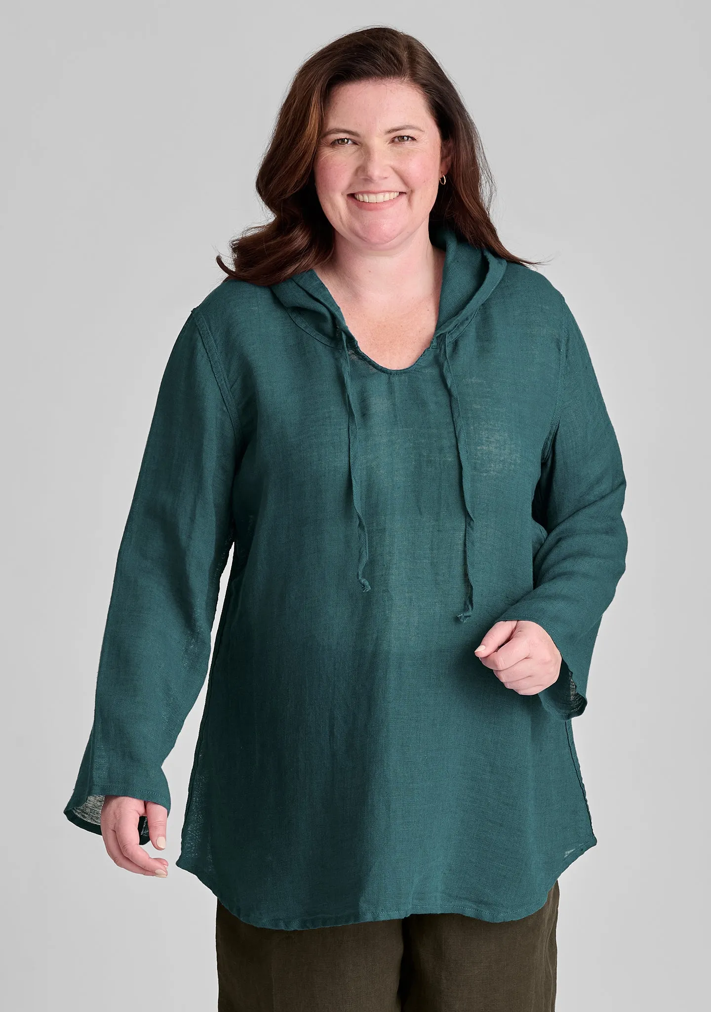 Hooded Tunic - Linen Shirt - FINAL SALE