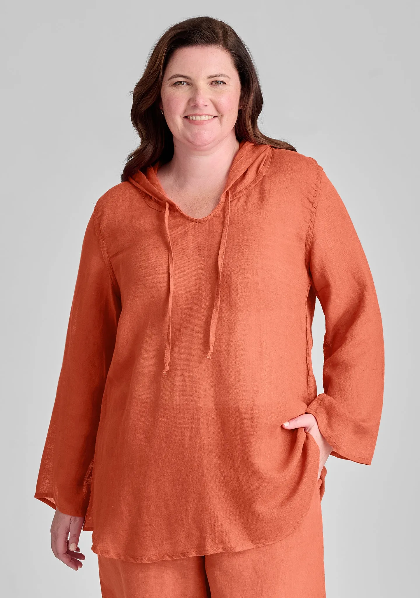 Hooded Tunic - Linen Shirt - FINAL SALE