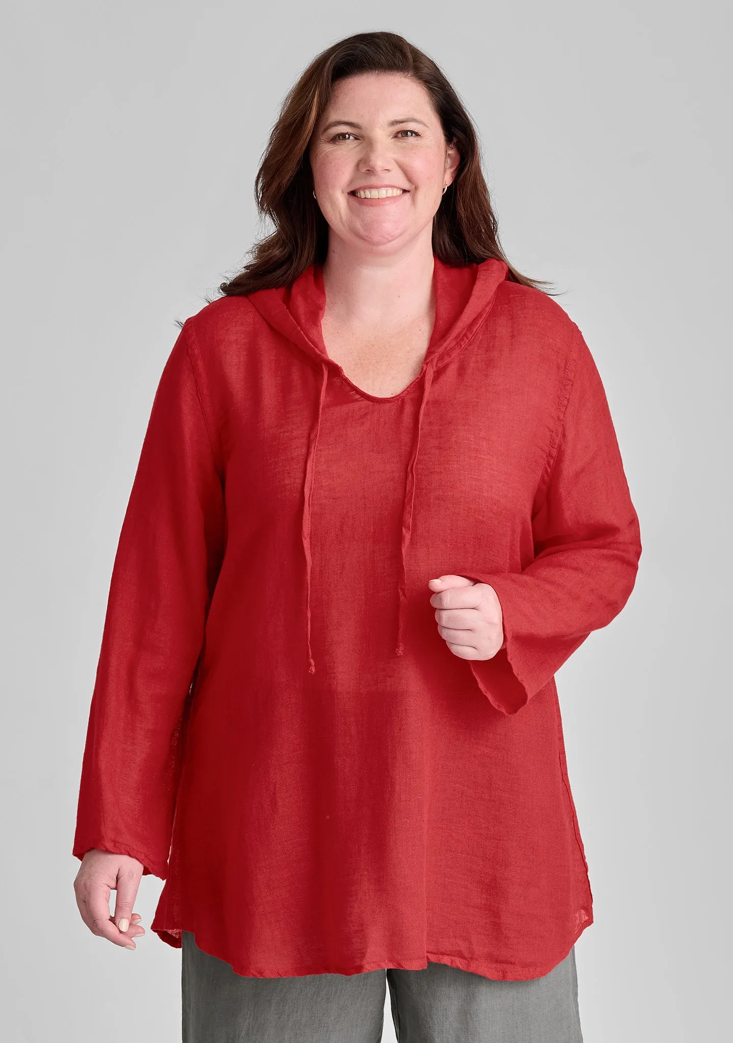 Hooded Tunic - Linen Shirt - FINAL SALE