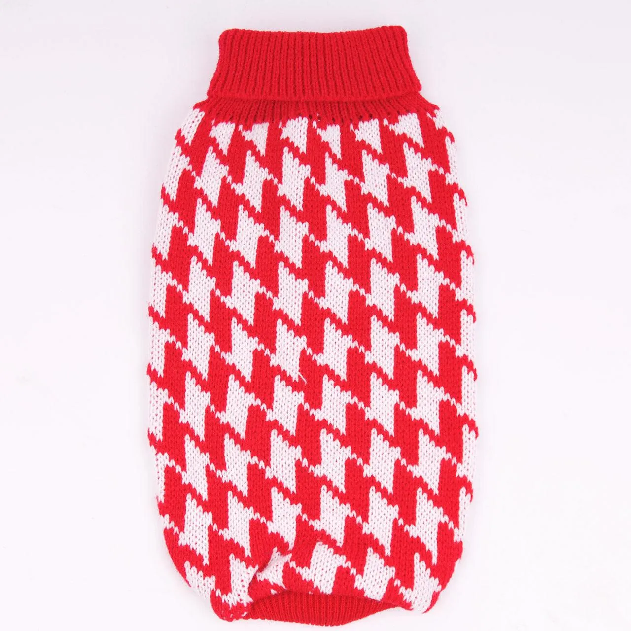 Houndstooth Wool Dog Sweater | Classic Pet Clothes