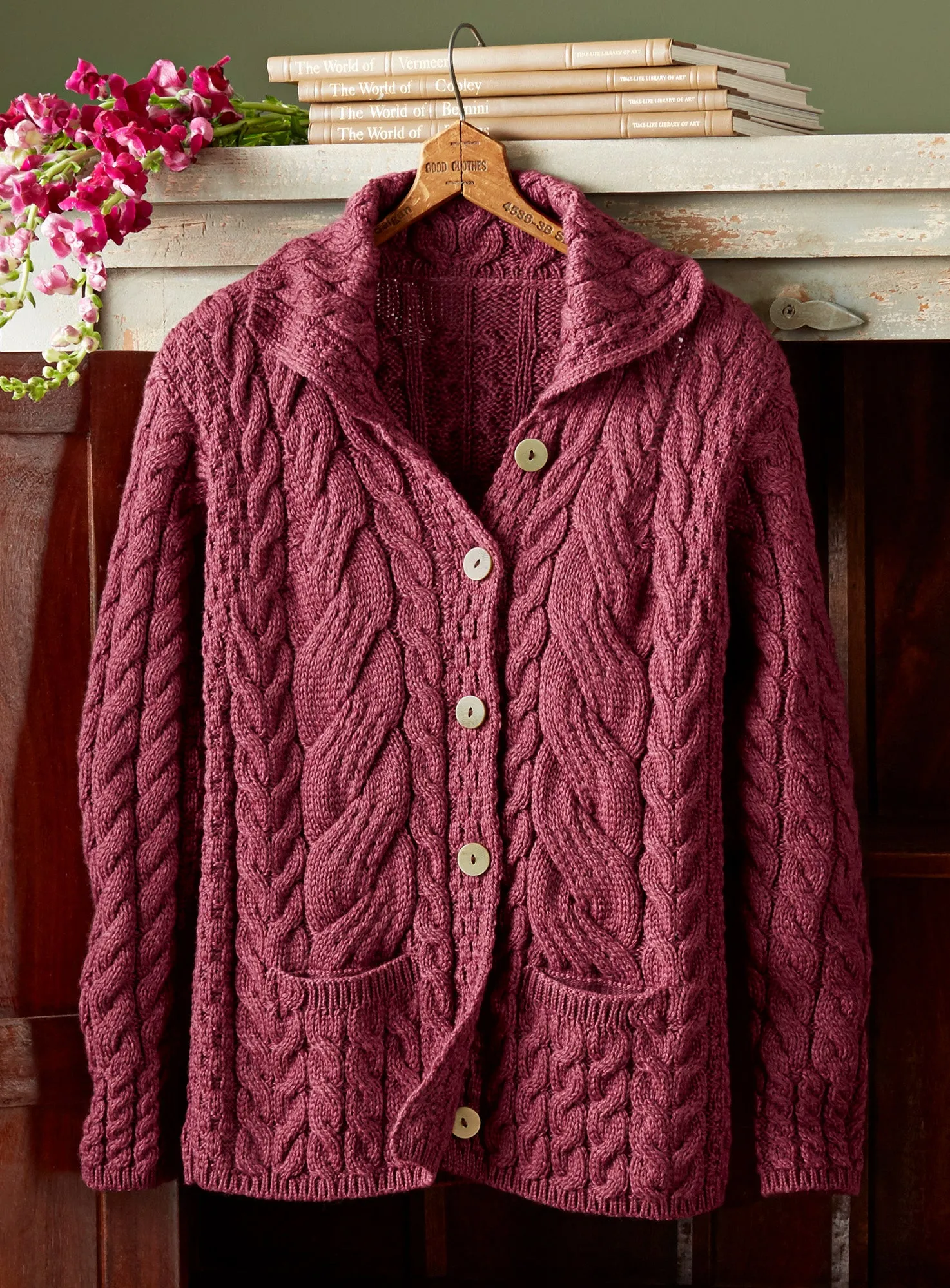 Irish Rose Cable Cardigan FINAL SALE (No Returns)