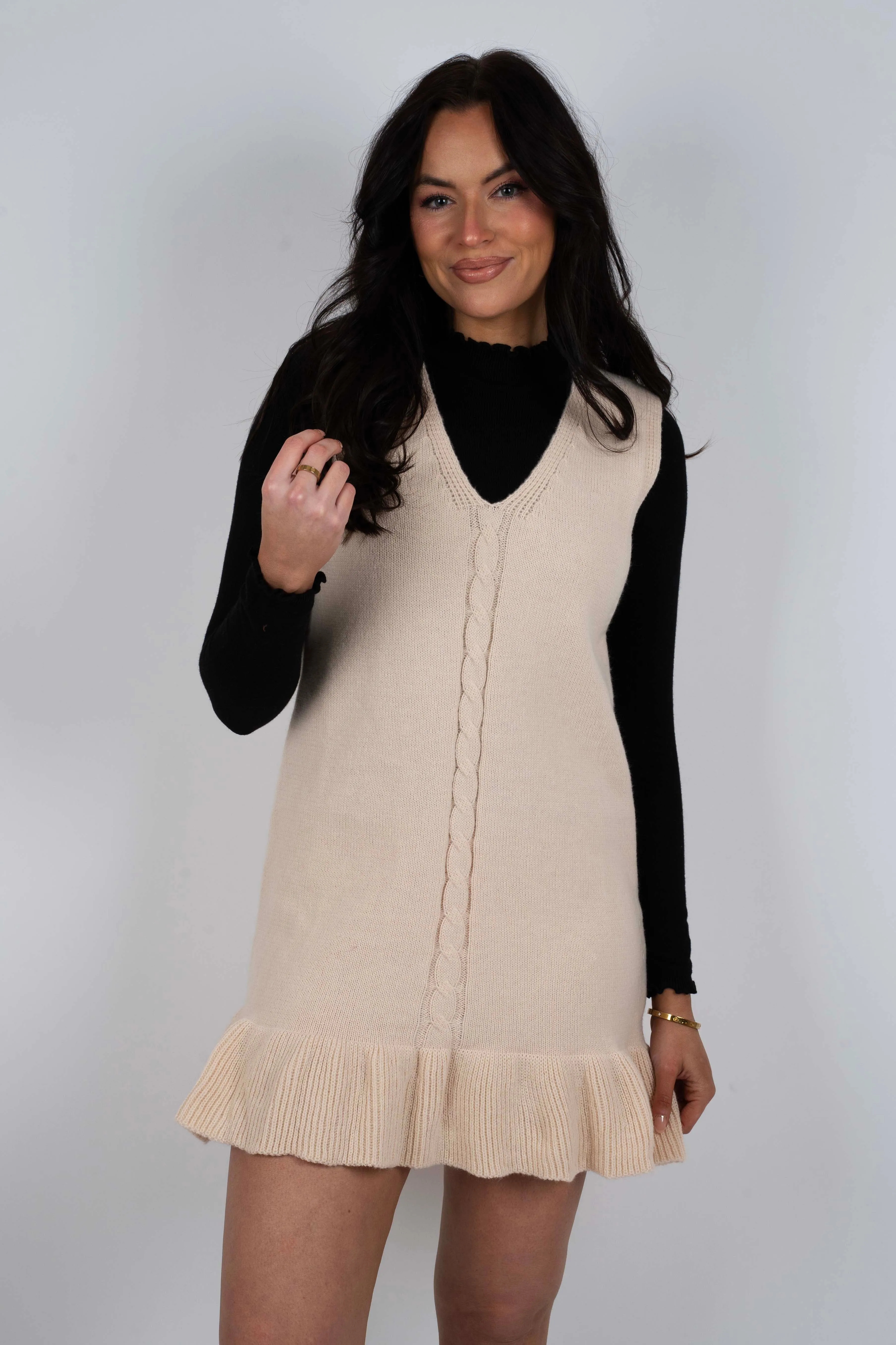 It Is Your Time Sweater Dress (Oatmeal)