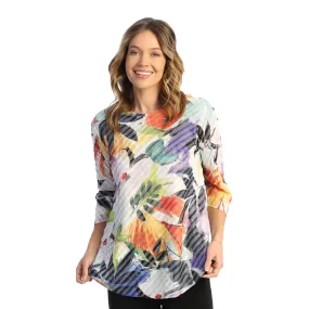 Jess & Jane "Tropical" Wavelet Tunic Top - WV3-1718