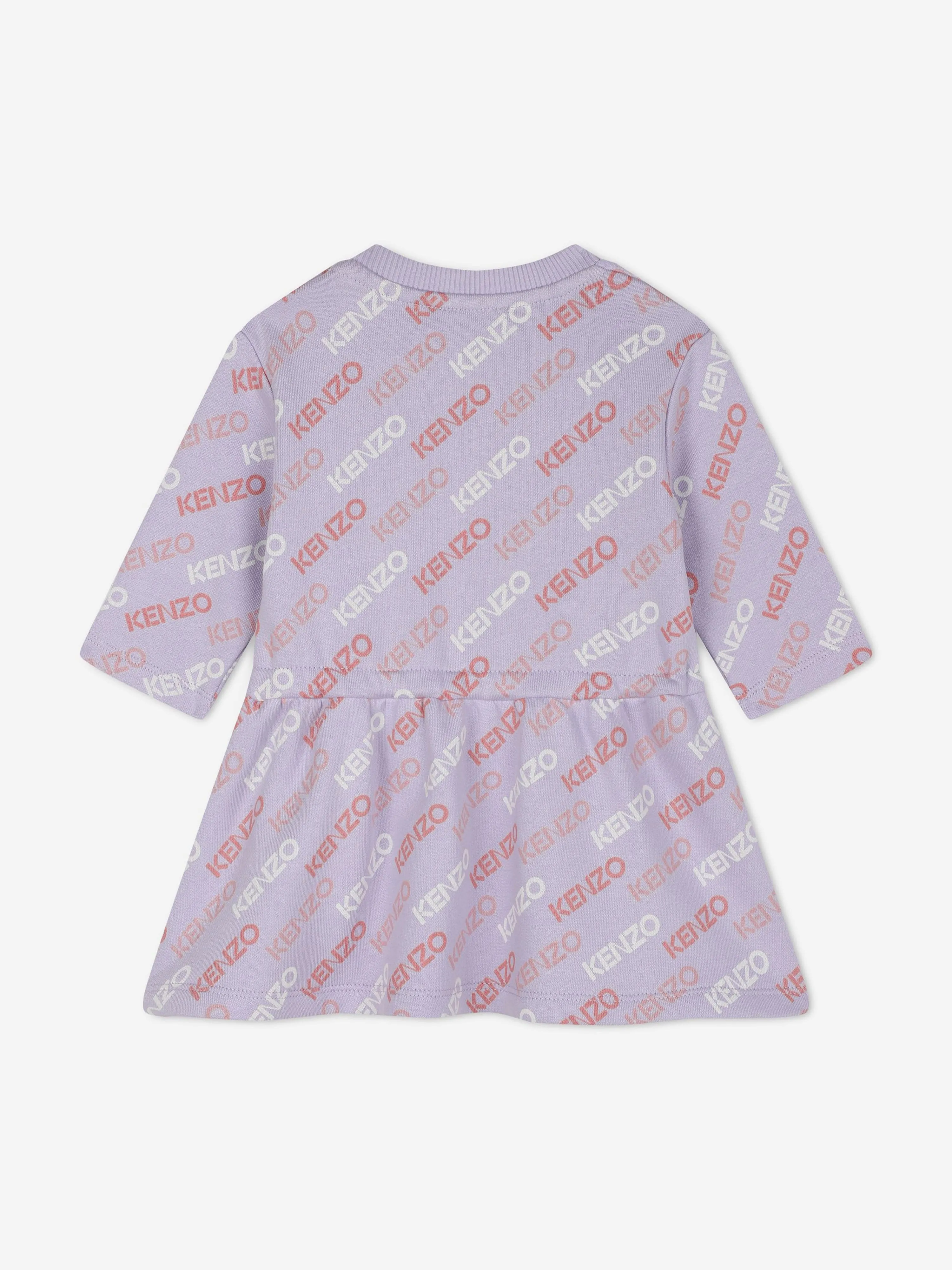 KENZO Baby Girls Logo Sweater Dress in Purple