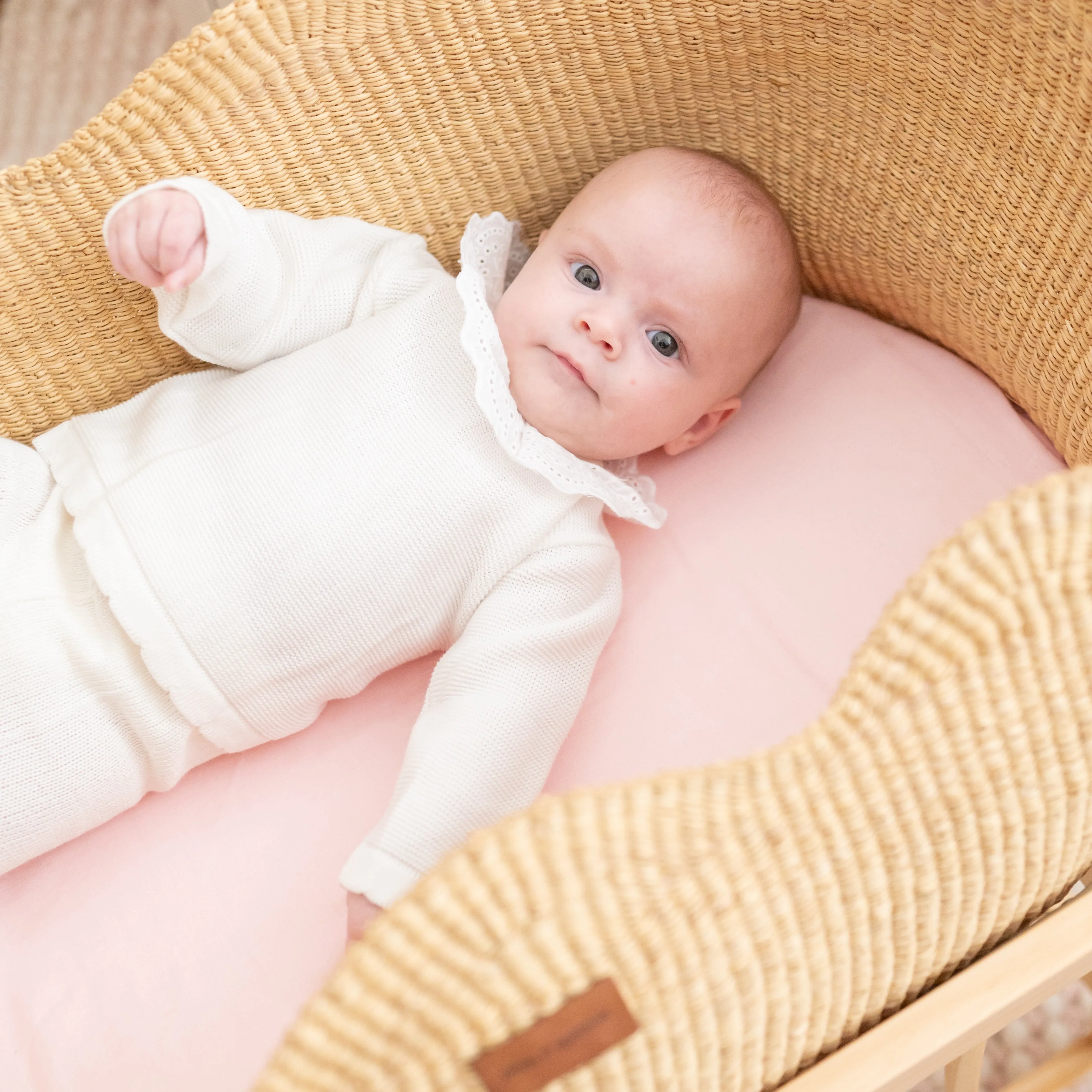 Knit Baby Girl Sweater & Stockings Set - Ivory