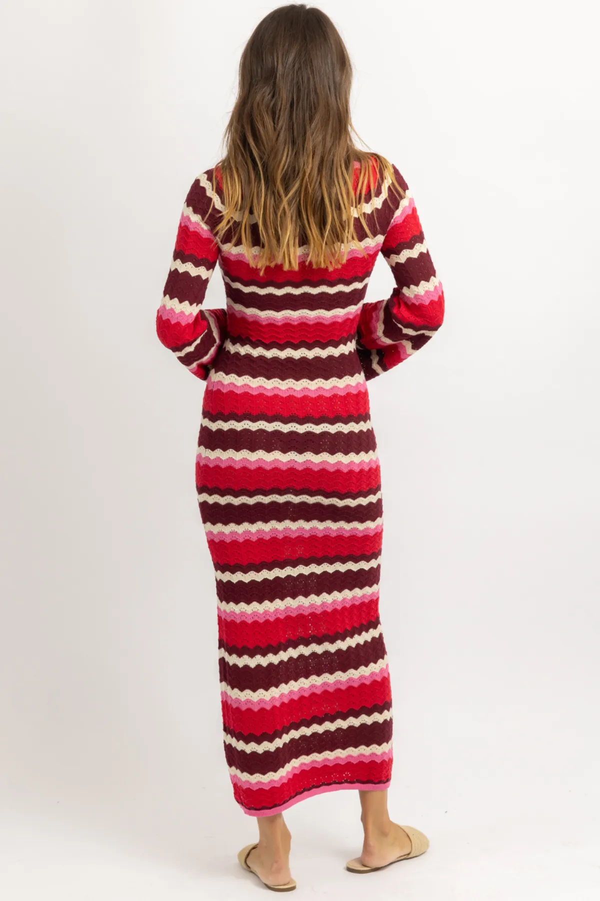 LEO PINK KNIT MAXI DRESS