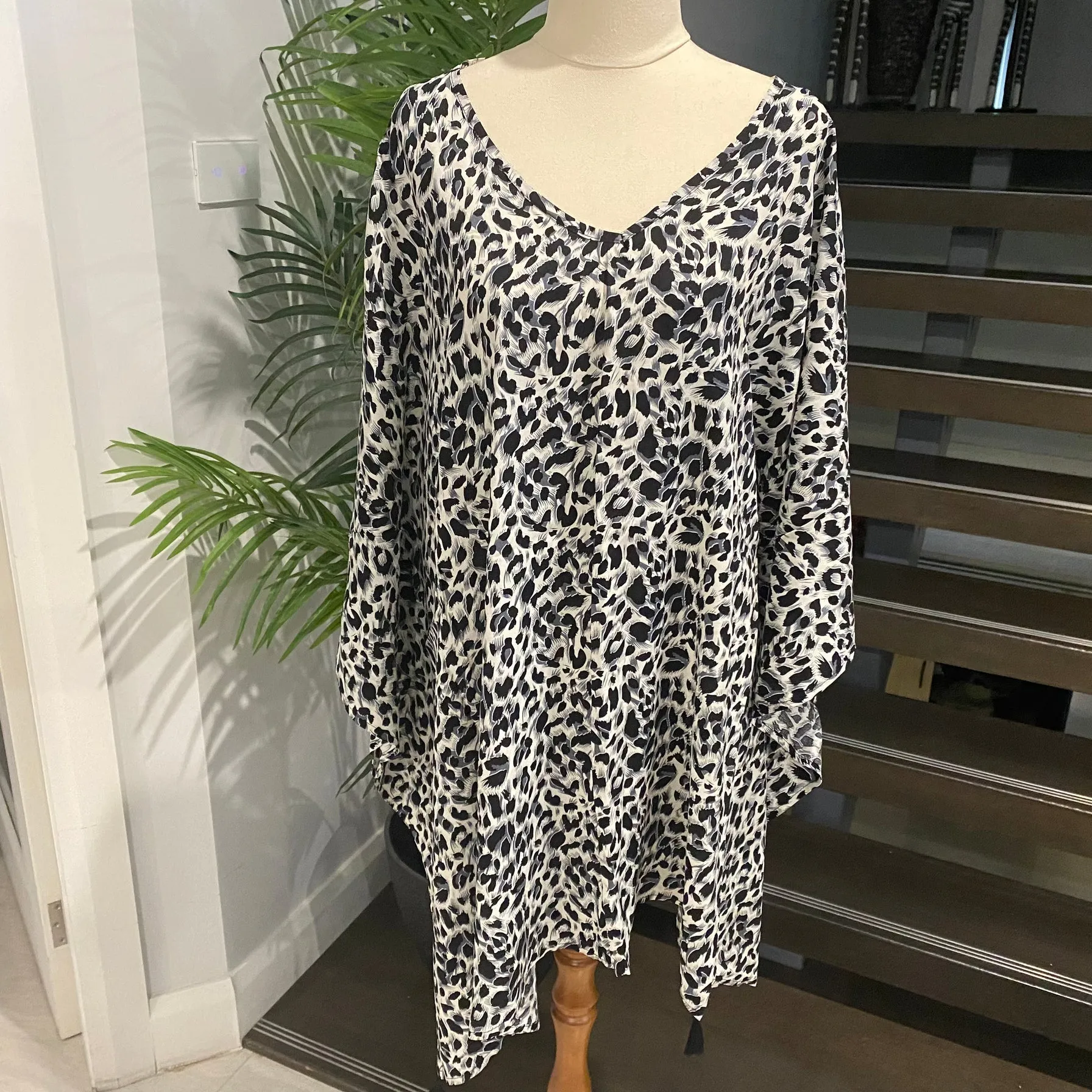 Leopard Maya Top Tunic Kaftan  14-26