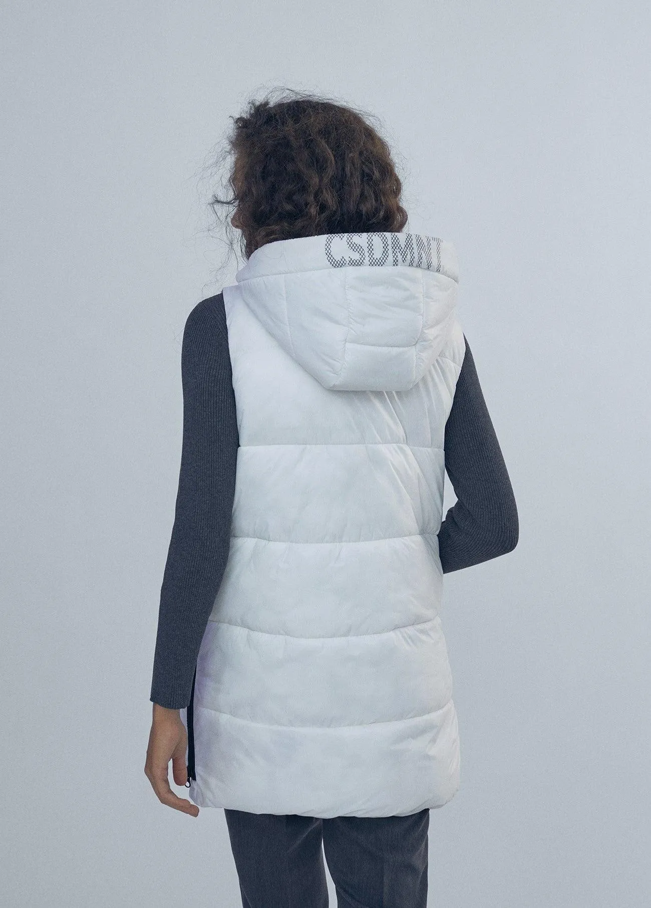 Long padded gilet