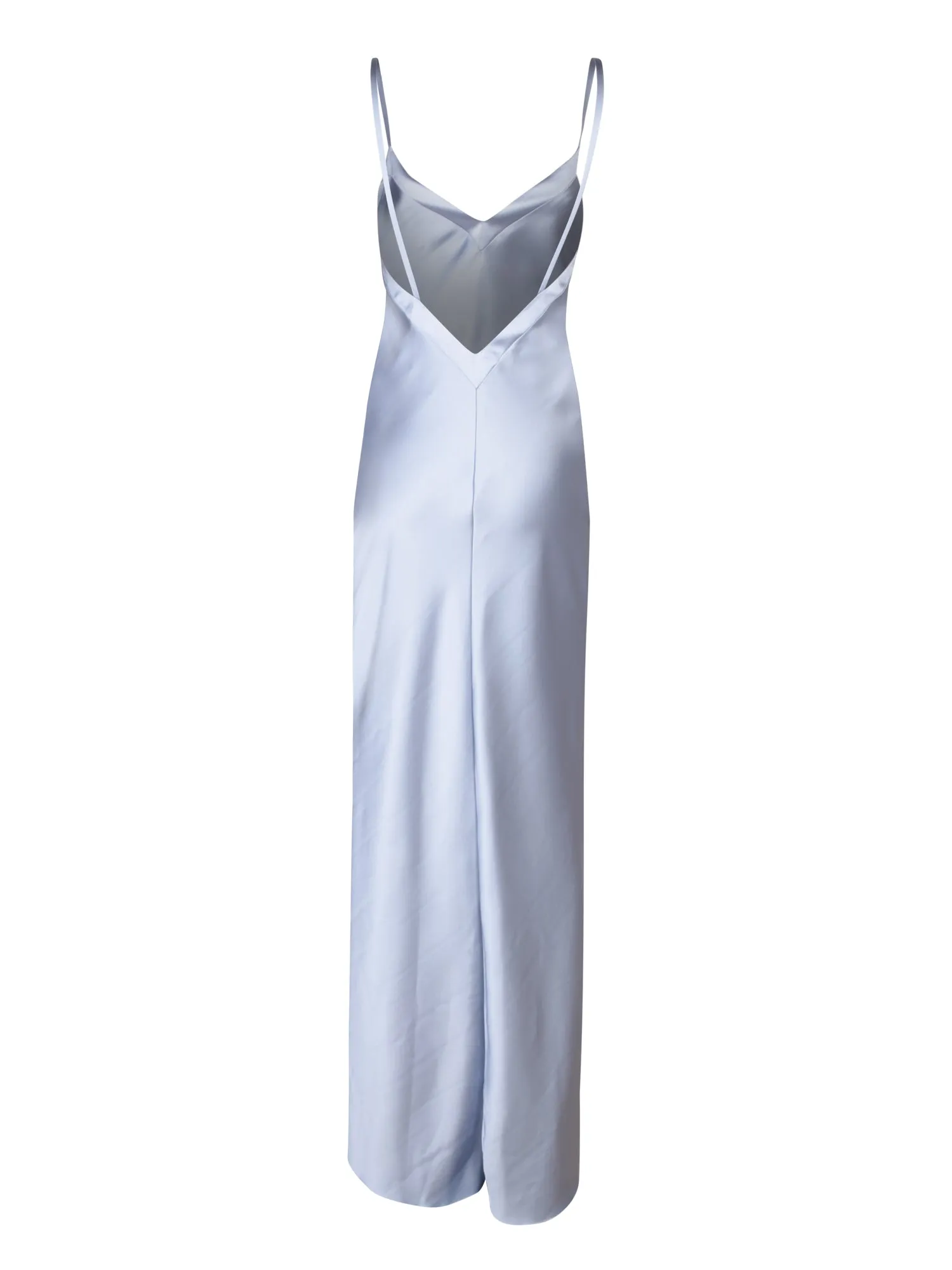 Long Satin Slip Dress in Dust Color