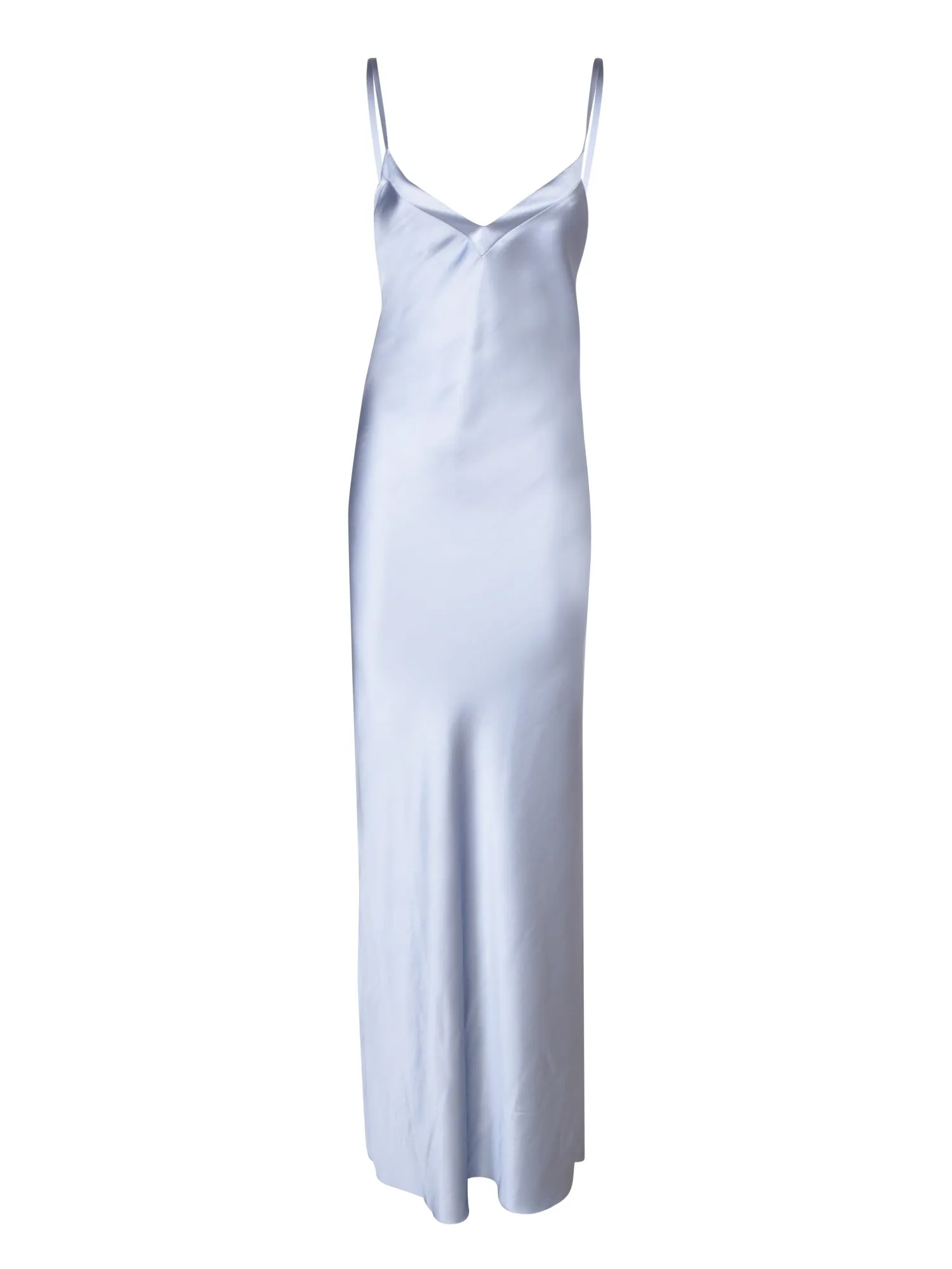 Long Satin Slip Dress in Dust Color