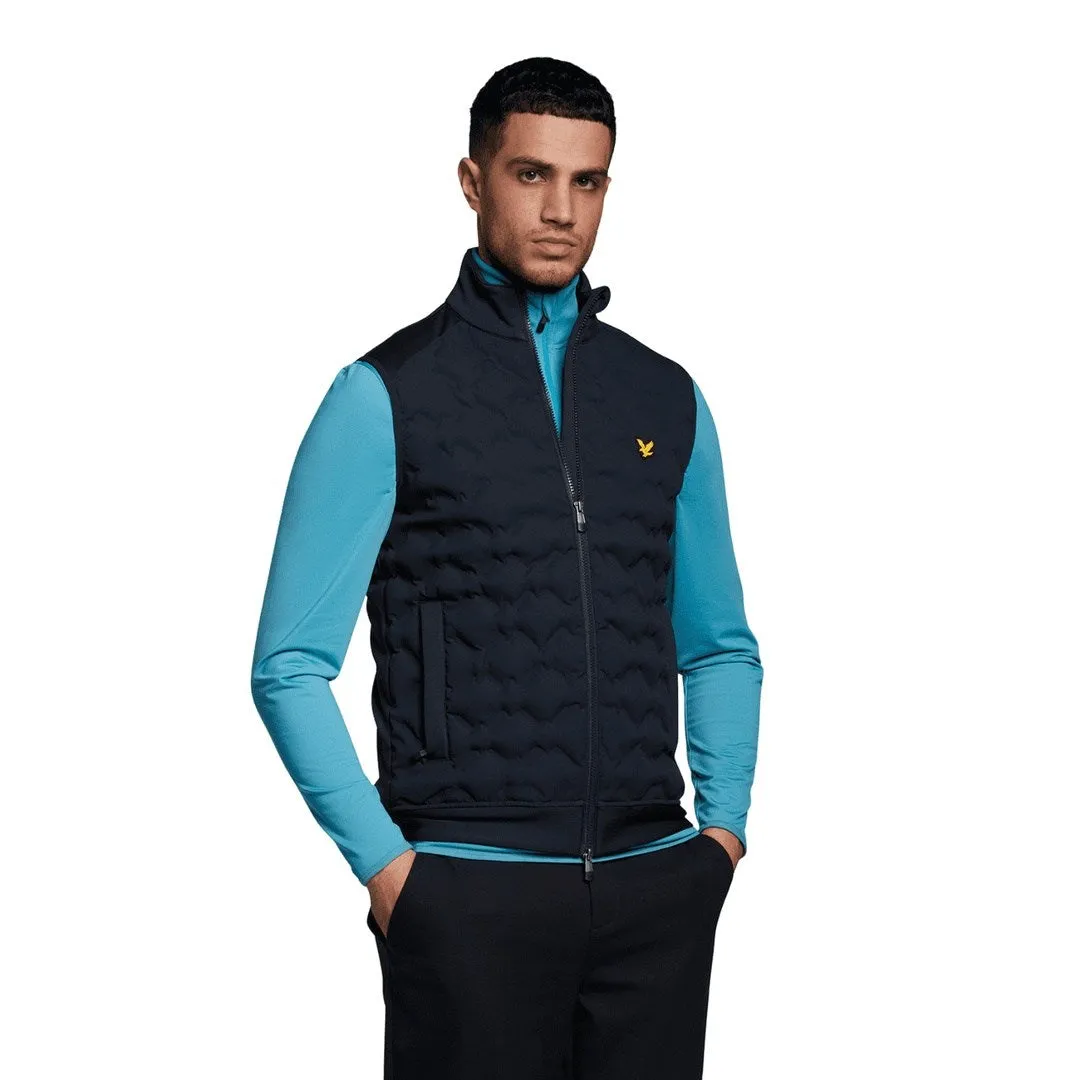 Lyle & Scott Check Quilt Back Fleece Golf Gilet JK1862G