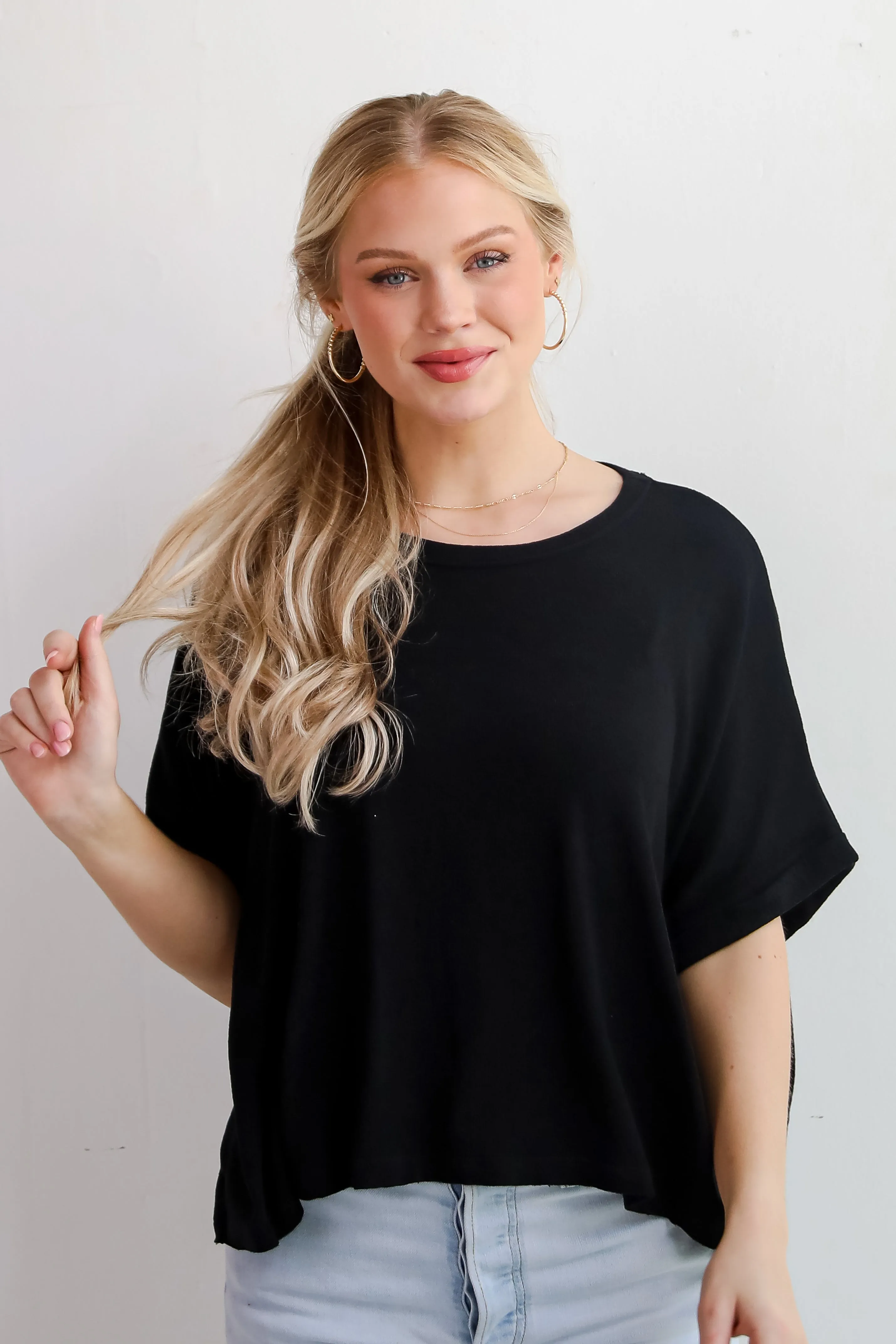 Madison Short Sleeve Knit Top