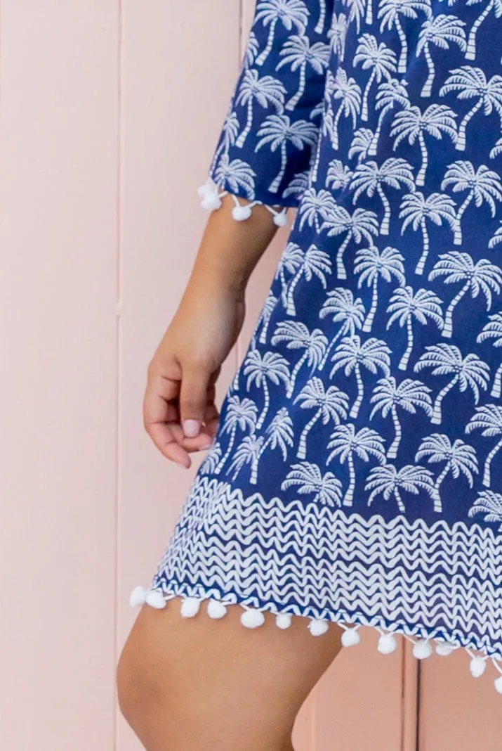 Marigot Bay Palm Tree Cotton Tunic Dress