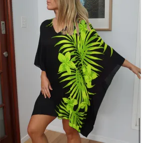 Maya Green Kaftan Tunic – Stylish OSFA Top