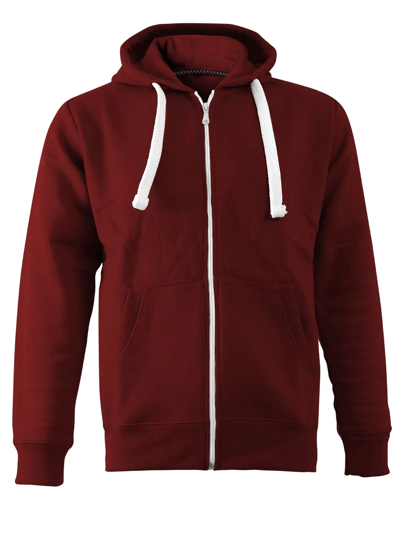 MENS PLAIN ZIPPED HOODIE