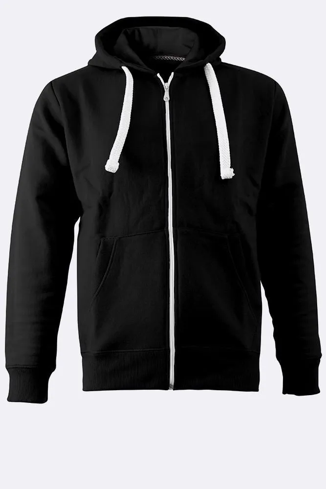 MENS PLAIN ZIPPED HOODIE