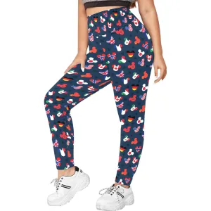 Mickey Flags Women's Plus Size Athletic Leggings