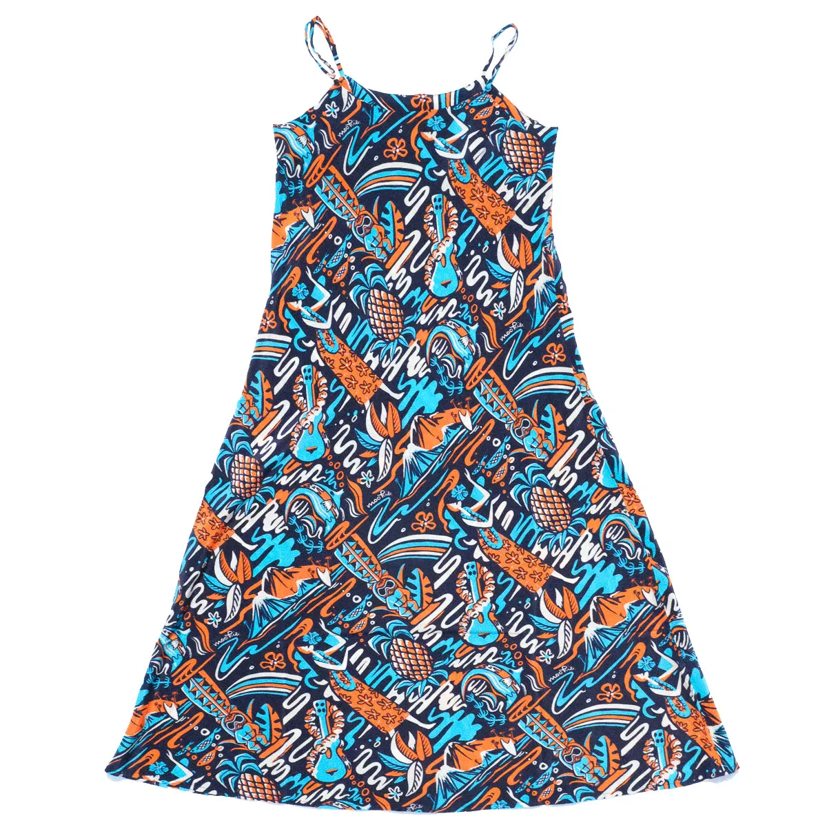 Mookie Sato x Avanti Tiki Luau (Slip Dress) - Navy