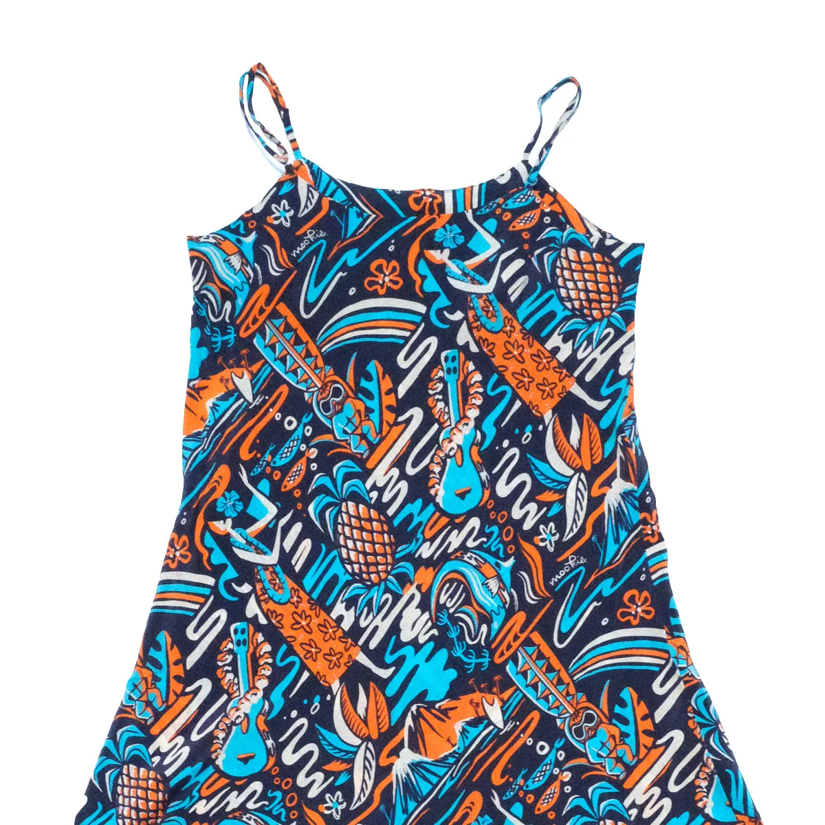 Mookie Sato x Avanti Tiki Luau (Slip Dress) - Navy