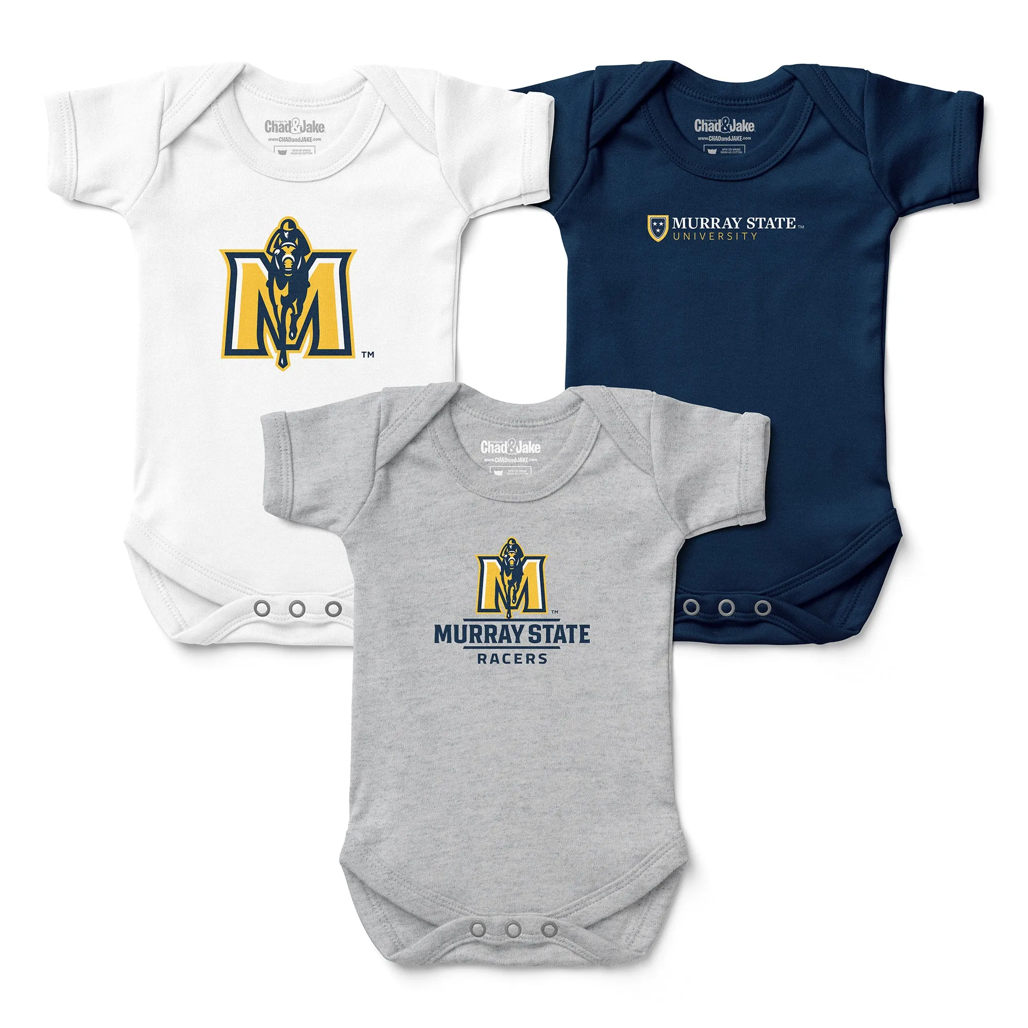 Murray St. Racers 3-Pack Bodysuits