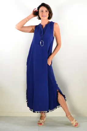 Navy Sleeveless Maxi Dress Tunic