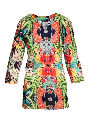 Navy Tropical KikiSol Tunic