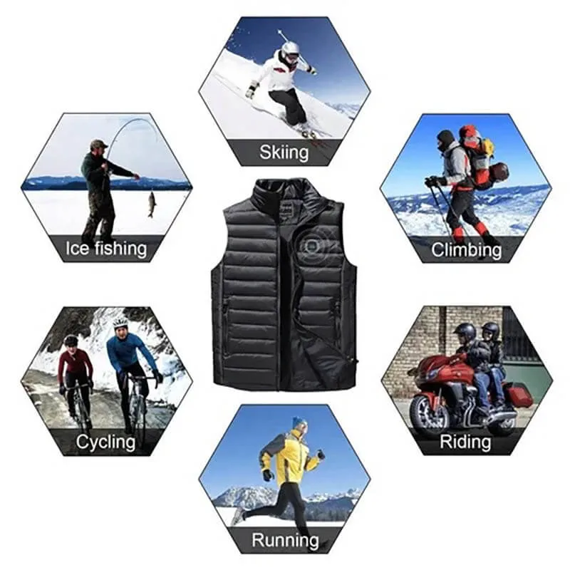 New Unisex Warming Heated Vest (9 Heating Zones)