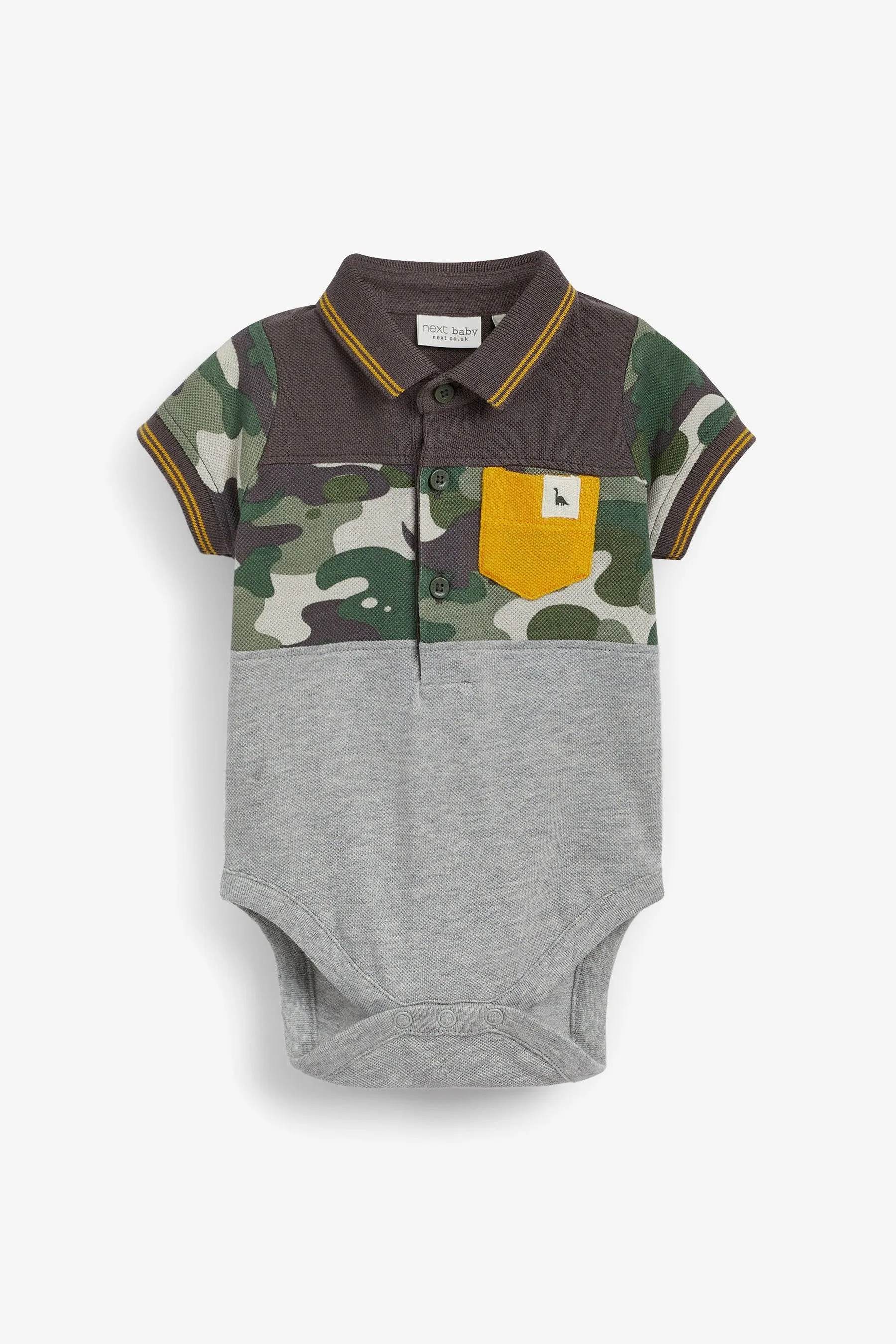 Next 2 Pack Polo Camo Baby Boys Bodysuits