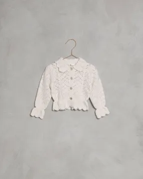 Noralee Pointelle Cardigan | Ivory