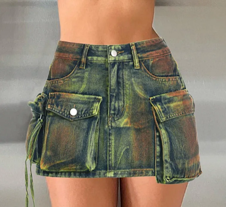 Old Tooling Pocket Denim Skirt