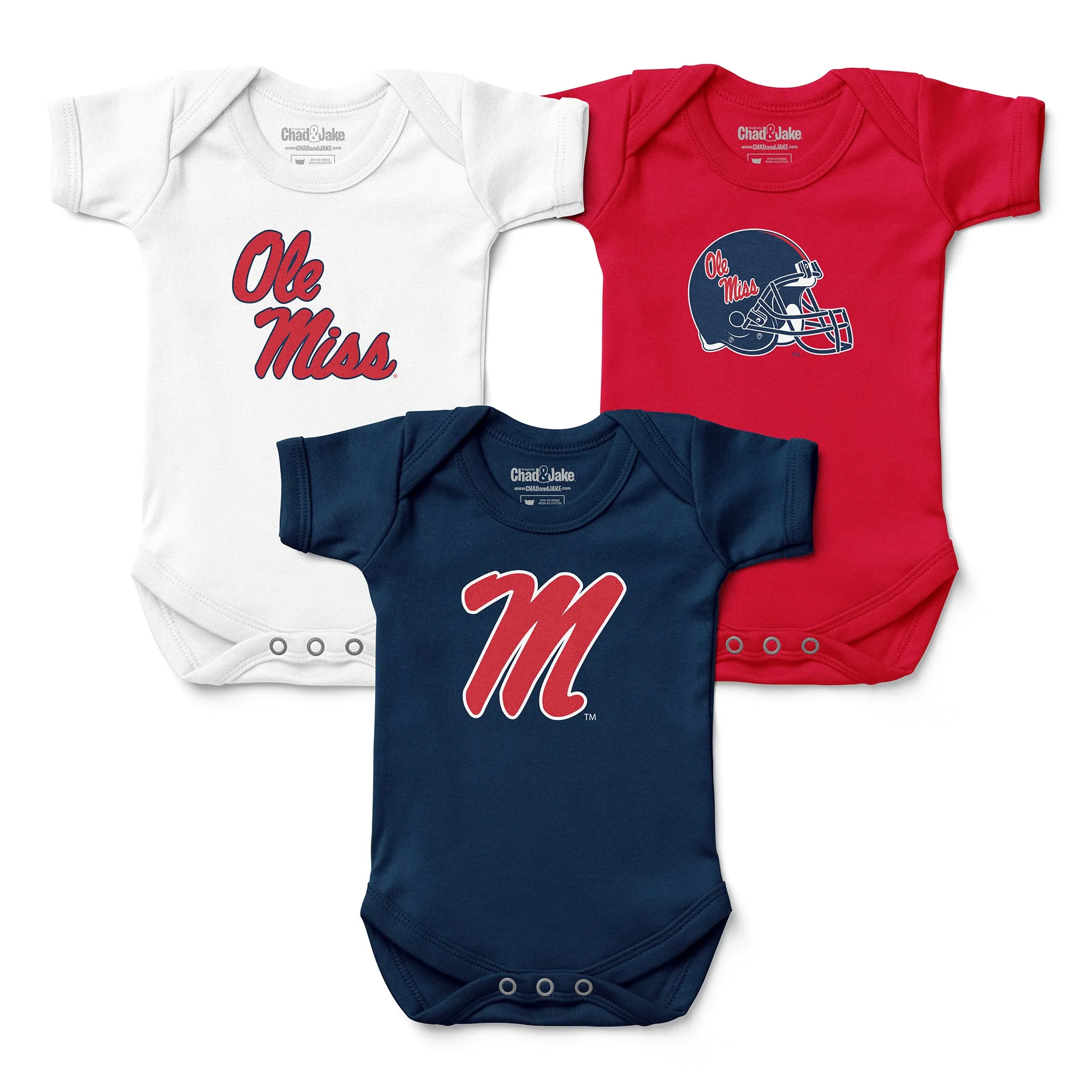 Ole Miss Rebels 3-Pack Bodysuit