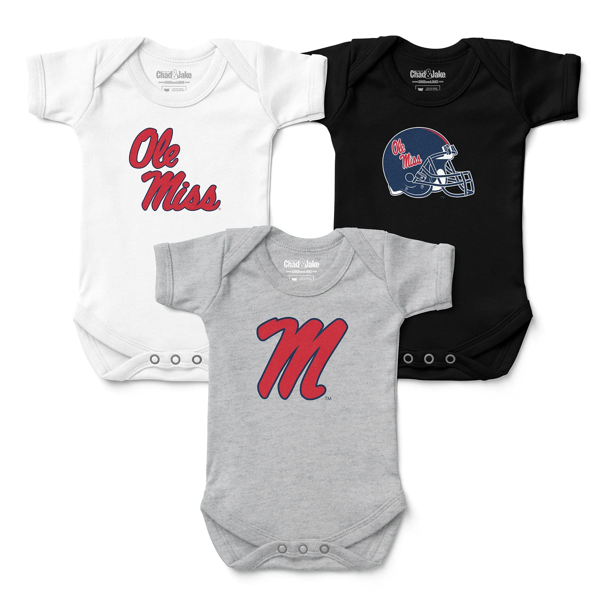 Ole Miss Rebels 3-Pack Bodysuit