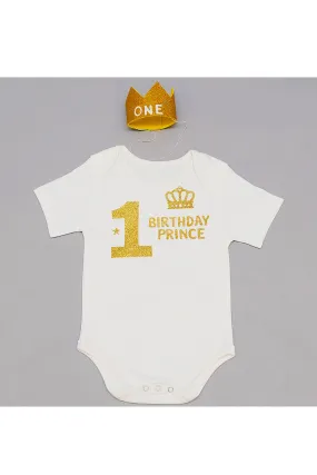 One birthday prince bodysuit