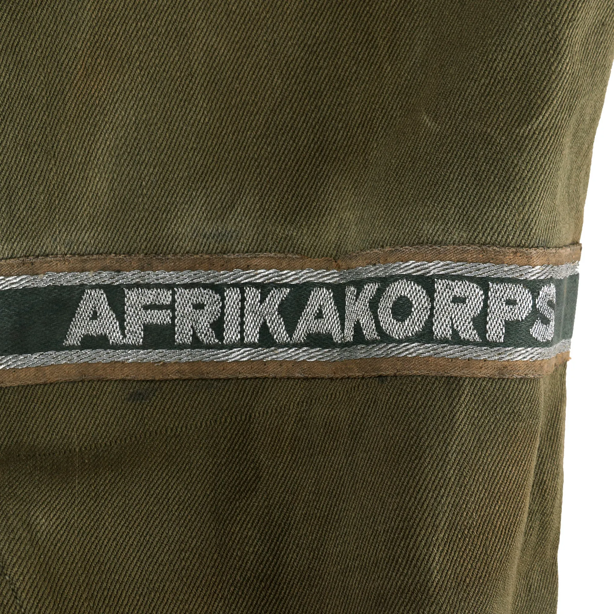 Original German WWII 1943 Dated Obergefreiter’s M43 Tropical Afrika Korps Transport & Logistics EM Tunic with Krim Shield Post War Re-Applied