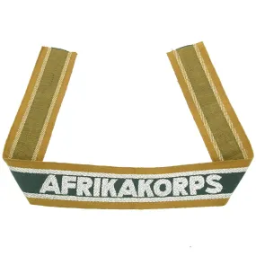 Original German WWII DAK Afrikakorps Cuff Title - Unissued