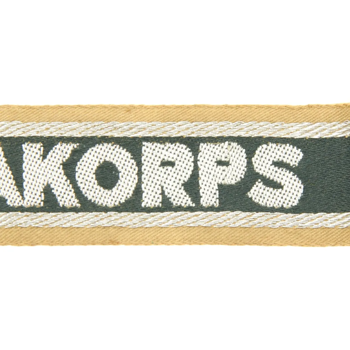 Original German WWII DAK Afrikakorps Woven Cuff Title - Excellent Condition