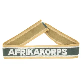 Original German WWII DAK Afrikakorps Woven Cuff Title - Excellent Condition