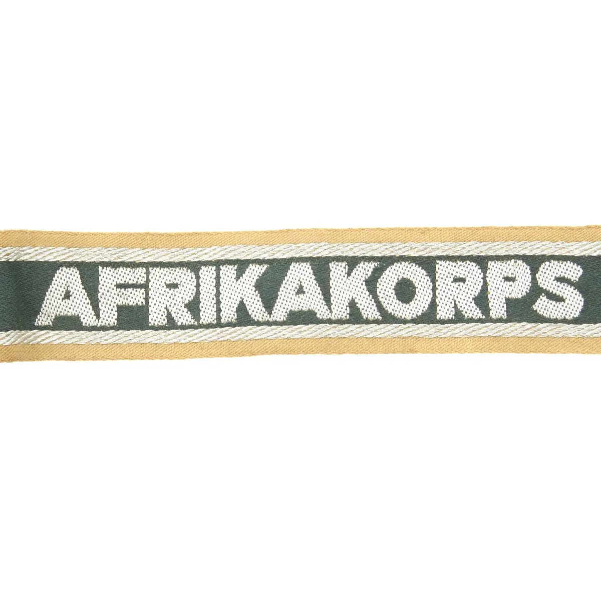 Original German WWII DAK Afrikakorps Woven Cuff Title - Excellent Condition