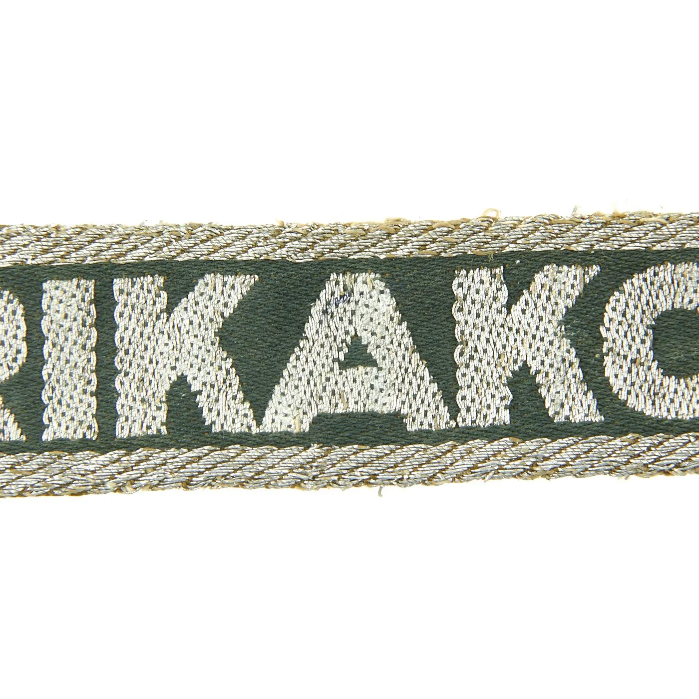 Original German WWII DAK Deutsches Afrikakorps Cuff Title - Uniform Cut-off